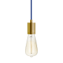 Visual Comfort SoCo 2" Wide Natural Brass Mini Pendant Blue