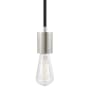 Visual Comfort SoCo 1 Light Mini Pendant with Nickel Modern Socket and 16 Foot Colored Cord Black