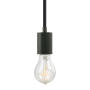 Visual Comfort SoCo 1 Light Mini Pendant with Bronze Modern Socket and 16 Foot Colored Cord Black