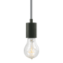Visual Comfort SoCo 1 Light Mini Pendant with Bronze Modern Socket and 16 Foot Colored Cord Gray