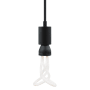 Visual Comfort SoCo 1 Light Mini Pendant with Black Modern Socket and 24 Foot Colored Cord Black
