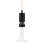 Visual Comfort SoCo 1 Light Mini Pendant with Black Modern Socket and 24 Foot Colored Cord Copper