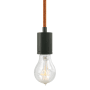 Visual Comfort SoCo 1 Light Mini Pendant with Bronze Modern Socket and 24 Foot Colored Cord Copper