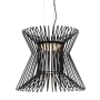 Visual Comfort Syrma Single Light 21-1/2" Wide Line-Voltage Suspension LED Pendant Matte Black
