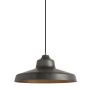 Visual Comfort Zevo Single Light 18" Wide LED Pendant with Metal Shade and 3000K LED Bulb Fossil Gray