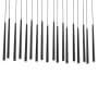 Visual Comfort Pylon 43" Wide Crystal Linear Chandelier Nightshade Black