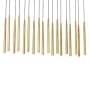 Visual Comfort Pylon 43" Wide Crystal Linear Chandelier Natural Brass