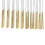 Visual Comfort Pylon 44" Wide Crystal Linear Chandelier Natural Brass