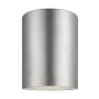 Visual Comfort 5" Wide Outdoor Flush Mount Drum Ceiling Fixture Painted Brushed Nickel