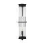 Visual Comfort Alcona 24" Tall Wall Sconce with Ribbed Glass Shade Black