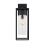Visual Comfort Vado 23" Tall Wall Sconce with Clear Glass Shade Black