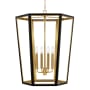Visual Comfort Curt 4 Light 21" Wide Taper Candle Chandelier Midnight Black / Burnished Brass