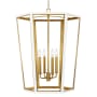 Visual Comfort Curt 4 Light 21" Wide Taper Candle Chandelier Matte White / Burnished Brass