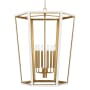 Visual Comfort Curt 6 Light 27" Wide Taper Candle Chandelier Matte White / Burnished Brass