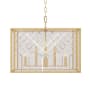 Visual Comfort Erro 8 Light 24" Wide Pendant Burnished Brass