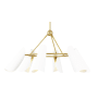 Visual Comfort Tresa 6 Light 36" Wide Ring Chandelier Burnished Brass / Matte White