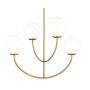 Visual Comfort Galassia 4 Light 30" Wide Chandelier Burnished Brass