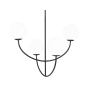 Visual Comfort Galassia 4 Light 30" Wide Chandelier Midnight Black