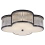Visual Comfort Basil 17" Flush Mount by Alexa Hampton Gun Metal