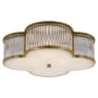Visual Comfort Basil 17" Flush Mount by Alexa Hampton Natural Brass