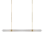 Visual Comfort Langston 61" Wide Crystal Linear Chandelier Plated Brass
