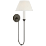Visual Comfort Ingela 24" Tall Wall Sconce Modern Iron / Silk