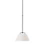 Visual Comfort Serrato 14" Wide LED Pendant Bronze / Silk