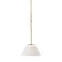 Visual Comfort Serrato 14" Wide LED Pendant Hand-Rubbed Antique Brass / Silk
