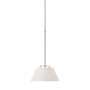 Visual Comfort Serrato 14" Wide LED Pendant Polished Nickel / Silk
