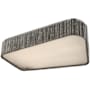 Visual Comfort Fumar 21" Wide Flush Mount LED Ceiling Fixture Ridged Graphite