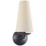 Visual Comfort Fontaine 14-1/4" High Wall Sconce with Linen Shade Aged Iron
