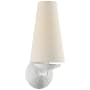 Visual Comfort Fontaine 14-1/4" High Wall Sconce with Linen Shade Plaster