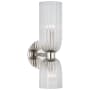 Visual Comfort Asalea 2 Light 16" Tall Bathroom Sconce Polished Nickel