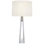 Visual Comfort Olsen 33" Tall Cordless LED Buffet Table Lamp Crystal / Polished Nickel / Linen