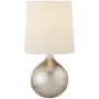 Visual Comfort Warren 13" Table Lamp by AERIN Burnished Silver Leaf