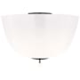 Visual Comfort Brisa 3 Light 16" Wide Semi-Flush Bowl Ceiling Fixture Bronze / White Strie Glass