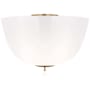 Visual Comfort Brisa 3 Light 16" Wide Semi-Flush Bowl Ceiling Fixture Hand-Rubbed Antique Brass / White Strie Glass