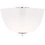 Visual Comfort Brisa 3 Light 16" Wide Semi-Flush Bowl Ceiling Fixture Polished Nickel / White Strie Glass