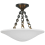 Visual Comfort Mollino 3 Light 16" Wide Semi-Flush Bowl Ceiling Fixture Bronze