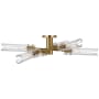 Visual Comfort Casoria 6 Light 28" Wide Semi-Flush Ceiling Fixture Hand-Rubbed Antique Brass