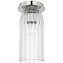 Visual Comfort Asalea 5" Wide Flush Mount Ceiling Fixture Polished Nickel / Clear Glass