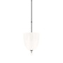 Visual Comfort Brisa 3 Light 13" Wide Pendant Bronze / White Strie Glass