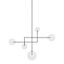 Visual Comfort Linnea 57" Wide LED Chandelier Modern Iron / Clear Glass