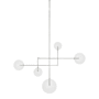 Visual Comfort Linnea 57" Wide LED Chandelier Polished Nickel / Clear Glass
