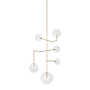 Visual Comfort Linnea 26" Wide LED Chandelier Hand-Rubbed Antique Brass / Clear Glass