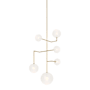 Visual Comfort Linnea 26" Wide LED Chandelier Hand-Rubbed Antique Brass / Soft Etched Glass