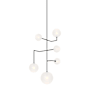 Visual Comfort Linnea 26" Wide LED Chandelier Modern Iron / Soft Etched Glass