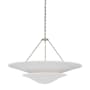 Visual Comfort Mollino 6 Light 40" Wide Chandelier Polished Nickel / Plaster White