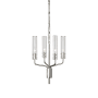 Visual Comfort Casoria 4 Light 15" Wide Chandelier Polished Nickel