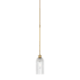 Visual Comfort Asalea 5" Wide Mini Pendant Hand-Rubbed Antique Brass / Clear Glass